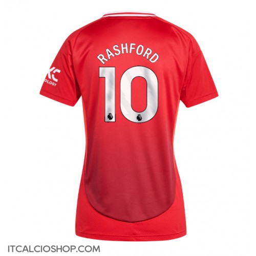 Manchester United Marcus Rashford #10 Prima Maglia Femmina 2024-25 Manica Corta